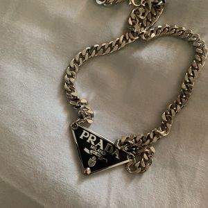 Repurposed Prada Necklace Lightweight Chain